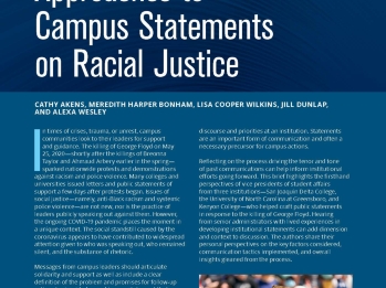 Approaches to Campus Statements on Racial Justice Cover